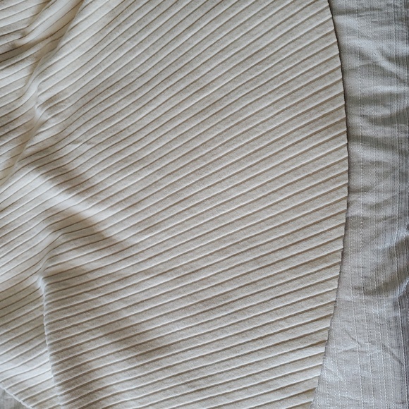 Zara 3253/850 Ecru Tilted Drop Waist Ribbed Dress - Picture 10 of 13